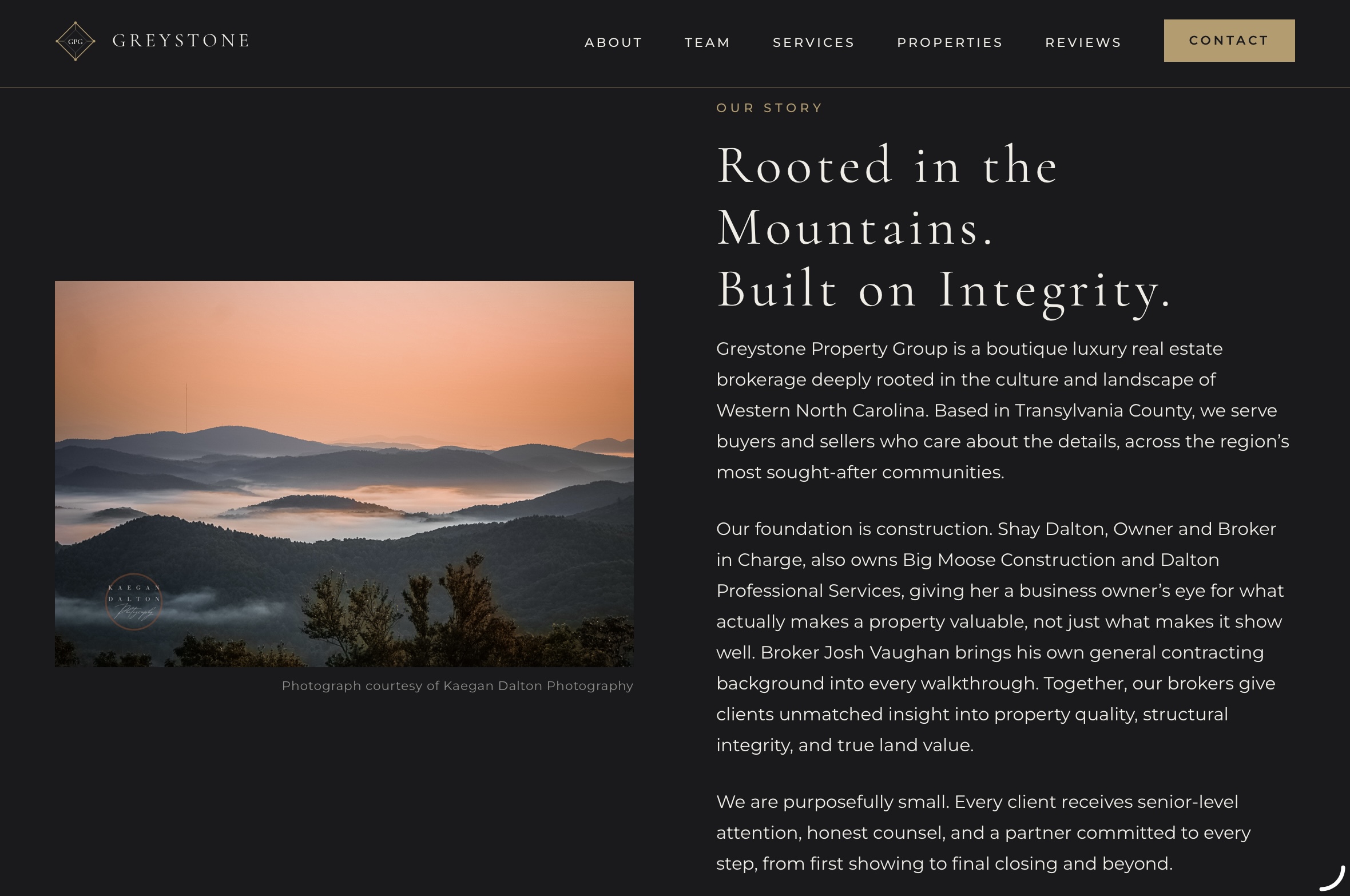 Greystone Property Group Our Story page